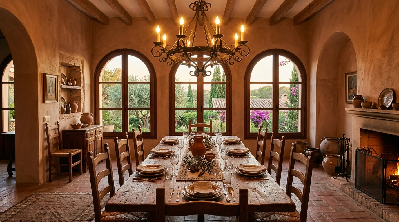 Keep the palette sun-washed and earthy inspiration for a Spanish-style home.